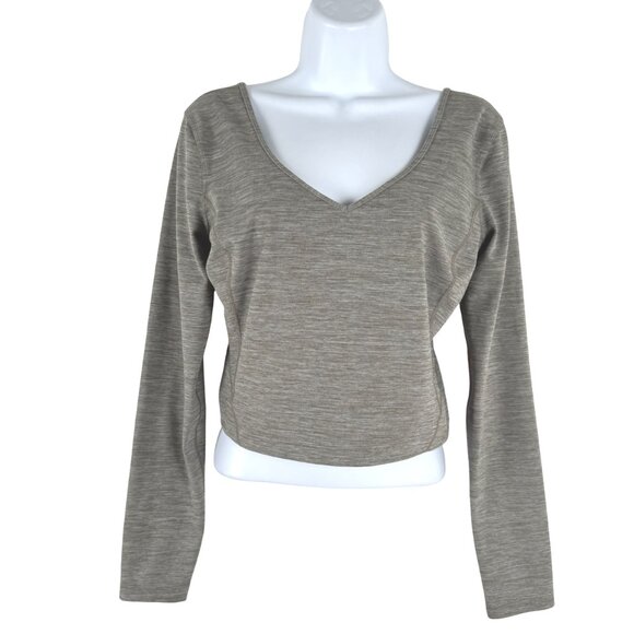 Lululemon Align Long Sleeve‎ Shirt Crop Top Size 6 Green Yoga TP-3218 - Picture 1 of 5